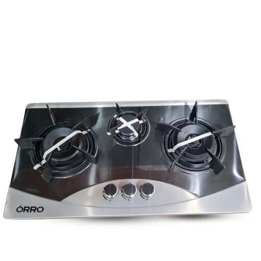 Three Burnur gas Cooktop With Glass Surface